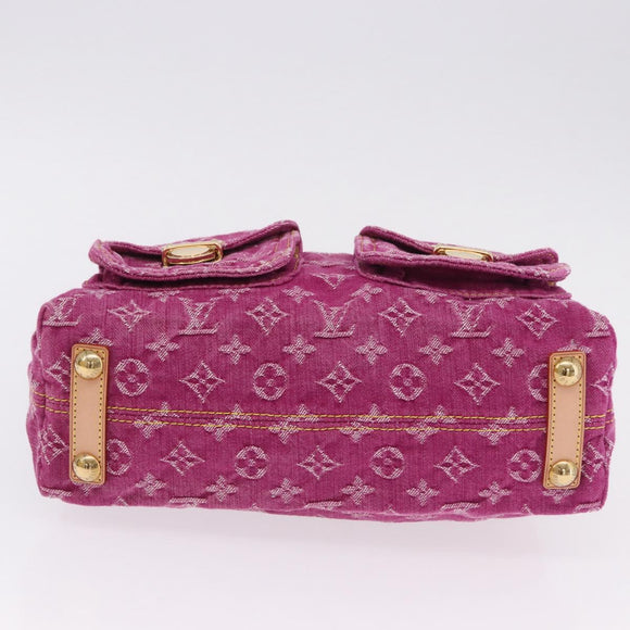 LOUIS VUITTON Monogram Denim Buggy PM Shoulder Bag Pink M95216 LV Auth 195638SAM