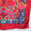 HERMES Carre90 Scarf Silk Red Auth 195639-10