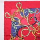 HERMES Carre90 Scarf Silk Red Auth 195639-2