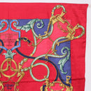 HERMES Carre90 Scarf Silk Red Auth 195639-4