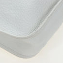 HERMES Evelyn 1GM Shoulder Bag Leather White Silver Auth 195640SAM-11