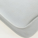 HERMES Evelyn 1GM Shoulder Bag Leather White Silver Auth 195640SAM-13