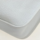 HERMES Evelyn 1GM Shoulder Bag Leather White Silver Auth 195640SAM-14