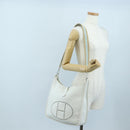 HERMES Evelyn 1GM Shoulder Bag Leather White Silver Auth 195640SAM-23