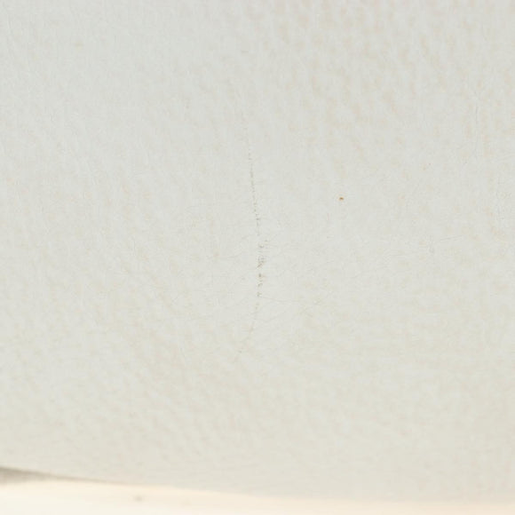 HERMES Evelyn 1GM Shoulder Bag Leather White Silver Auth 195640SAM