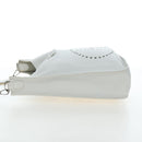 HERMES Evelyn 1GM Shoulder Bag Leather White Silver Auth 195640SAM-5