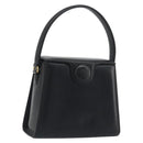 GIVENCHY Hand Bag Leather Black Gold Auth 195642A-1