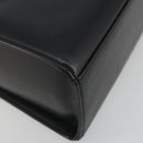 GIVENCHY Hand Bag Leather Black Gold Auth 195642A-16