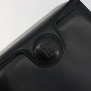 GIVENCHY Hand Bag Leather Black Gold Auth 195642A-17