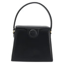 GIVENCHY Hand Bag Leather Black Gold Auth 195642A-13