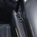 GIVENCHY Hand Bag Leather Black Gold Auth 195642A-21