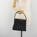 GIVENCHY Hand Bag Leather Black Gold Auth 195642A-23