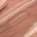 CHANEL Hand Bag Caviar Skin Brown Silver CC Auth 195643A-17