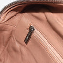 CHANEL Hand Bag Caviar Skin Brown Silver CC Auth 195643A-20