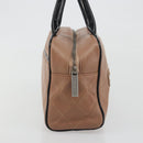CHANEL Hand Bag Caviar Skin Brown Silver CC Auth 195643A-4