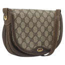 GUCCI GG Supreme Shoulder Bag PVC Beige Gold Auth 195645-1