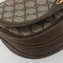 GUCCI GG Supreme Shoulder Bag PVC Beige Gold Auth 195645-14
