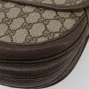 GUCCI GG Supreme Shoulder Bag PVC Beige Gold Auth 195645-15