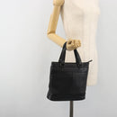 Chloe Hand Bag Leather Black Auth 195646A-25