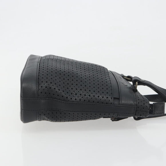 Chloe Hand Bag Leather Black Auth 195646A