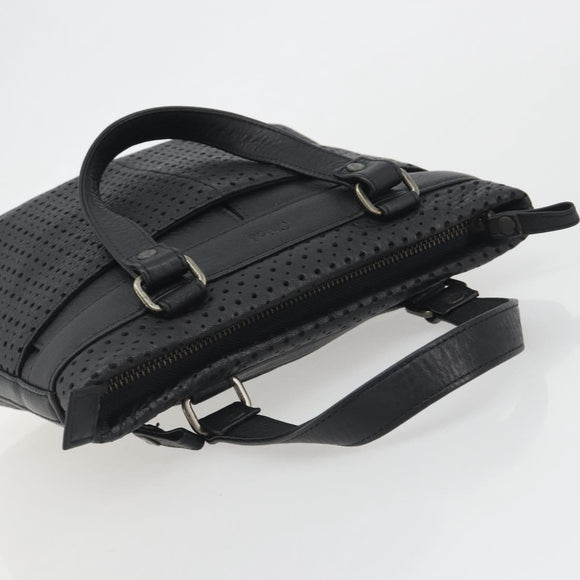 Chloe Hand Bag Leather Black Auth 195646A