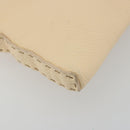 FENDI Celeria Shoulder Bag Leather Ivory Silver Auth 195647V-15
