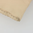 FENDI Celeria Shoulder Bag Leather Ivory Silver Auth 195647V-17