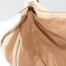 FENDI Celeria Shoulder Bag Leather Ivory Silver Auth 195647V-21