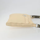 FENDI Celeria Shoulder Bag Leather Ivory Silver Auth 195647V-3