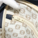 LOEWE Amazonas Hand Bag Leather Navy Gold Auth 195648A-19