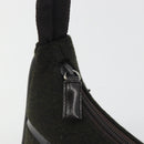 PRADA PRADA Sports Hand Pouch Wool Khaki Silver Auth 195649A-18