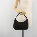 PRADA PRADA Sports Hand Pouch Wool Khaki Silver Auth 195649A-22