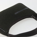 PRADA PRADA Sports Hand Pouch Wool Khaki Silver Auth 195649A-6