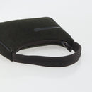 PRADA PRADA Sports Hand Pouch Wool Khaki Silver Auth 195649A-7