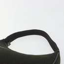 PRADA PRADA Sports Hand Pouch Wool Khaki Silver Auth 195649A-14
