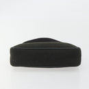 PRADA PRADA Sports Hand Pouch Wool Khaki Silver Auth 195649A-5