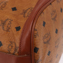 MCM Vicetos Logogram Shoulder Bag PVC Leather Brown Gold Auth 195650-9