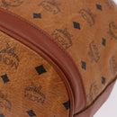 MCM Vicetos Logogram Shoulder Bag PVC Leather Brown Gold Auth 195650-16