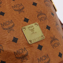 MCM Vicetos Logogram Shoulder Bag PVC Leather Brown Gold Auth 195650-12