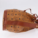 MCM Vicetos Logogram Shoulder Bag PVC Leather Brown Gold Auth 195650-3