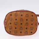 MCM Vicetos Logogram Shoulder Bag PVC Leather Brown Gold Auth 195650-5