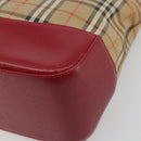 BURBERRY Nova Check Hand Bag Canvas Beige Auth 195651-15