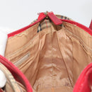 BURBERRY Nova Check Hand Bag Canvas Beige Auth 195651-17