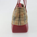 BURBERRY Nova Check Hand Bag Canvas Beige Auth 195651-4