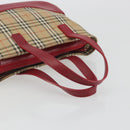 BURBERRY Nova Check Hand Bag Canvas Beige Auth 195651-7