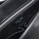 CELINE Shoulder Bag Leather White Black Silver Auth 195652-20