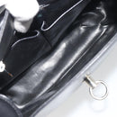 CELINE Shoulder Bag Leather White Black Silver Auth 195652-11