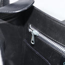 CELINE Shoulder Bag Leather White Black Silver Auth 195652-23