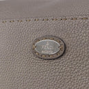 FENDI Celeria Shoulder Bag Leather Gray Silver Auth 195653V-17