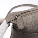 FENDI Celeria Shoulder Bag Leather Gray Silver Auth 195653V-18